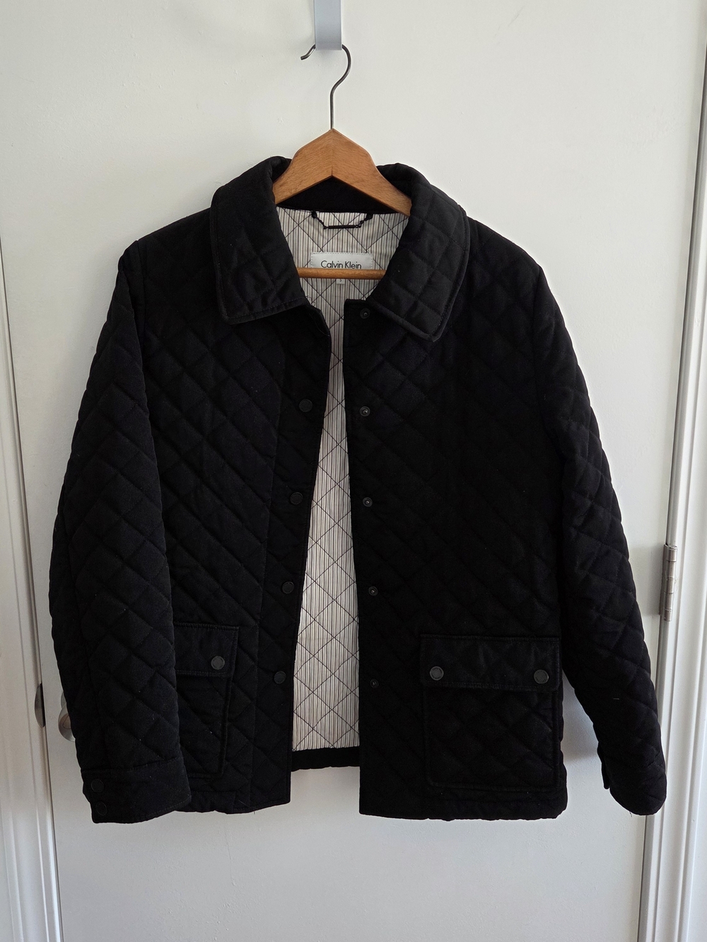 Calvin Klein Black Quilted Field Coat